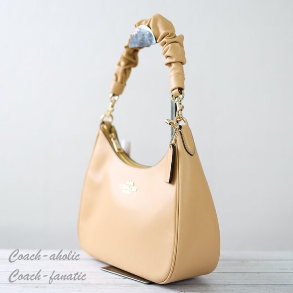 NWT Coach CU126 Teri Hobo Bag Leather Shoulder Bag in Tan - Picture 4 of 12